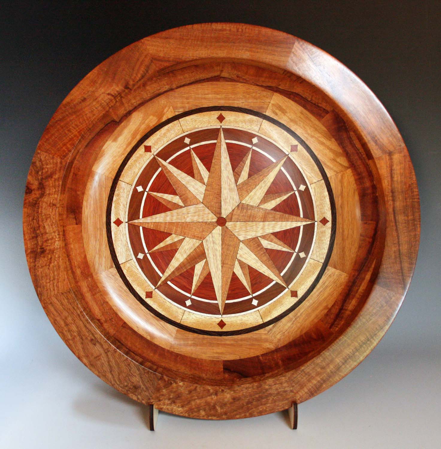 Turned Platter – Compass Rose