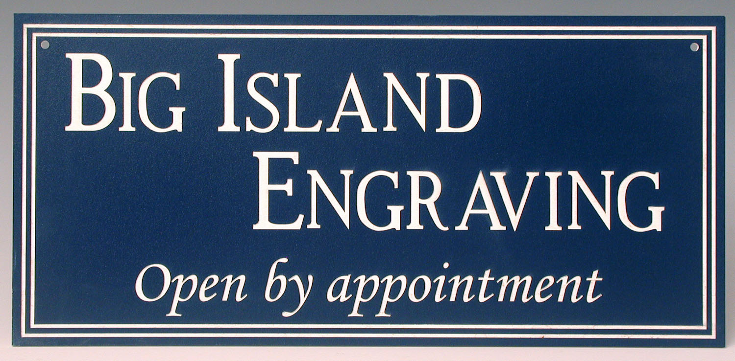 Informational sign made with engraved laminate. UV and weather resistant, 1/8″ thick.