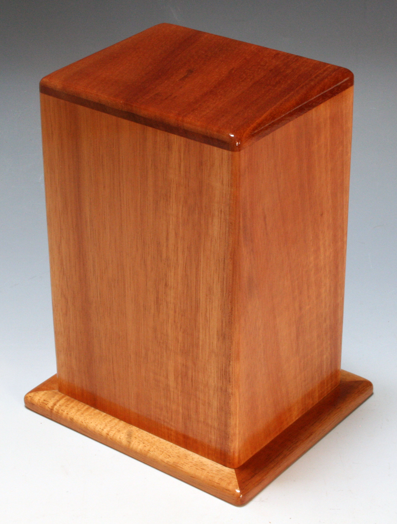 Koa Wood Urn# 058-Side View hawaiian-koa-wood-urn-200-058